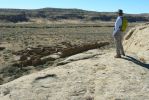 PICTURES/Pueblo Alto Trail/t_Sharon Looking at Pueblo Bonito.JPG